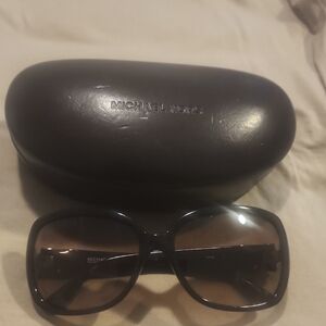 Michael Kors Black Rectangular Sunglasses